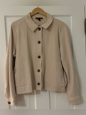 Banana Republic Cream Button-Front Jacket